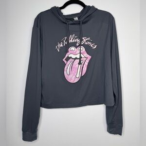 The Rolling Stones gray hooded long sleeve size medium